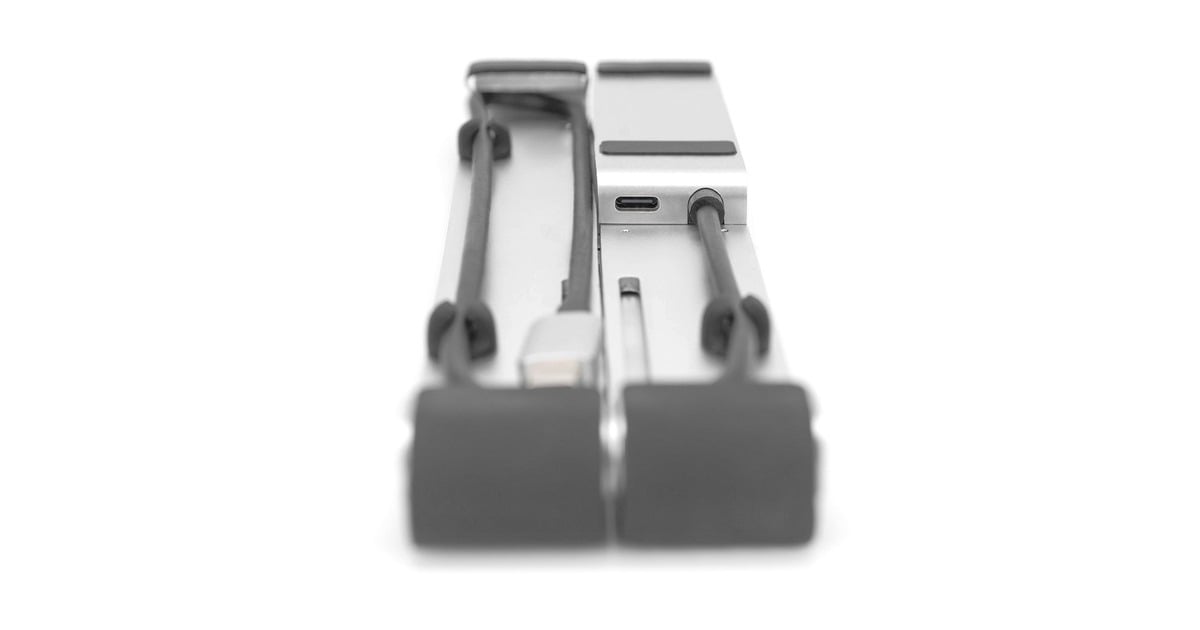 Digitus Variabler Laptopständer weiß, USB-A, USB-C