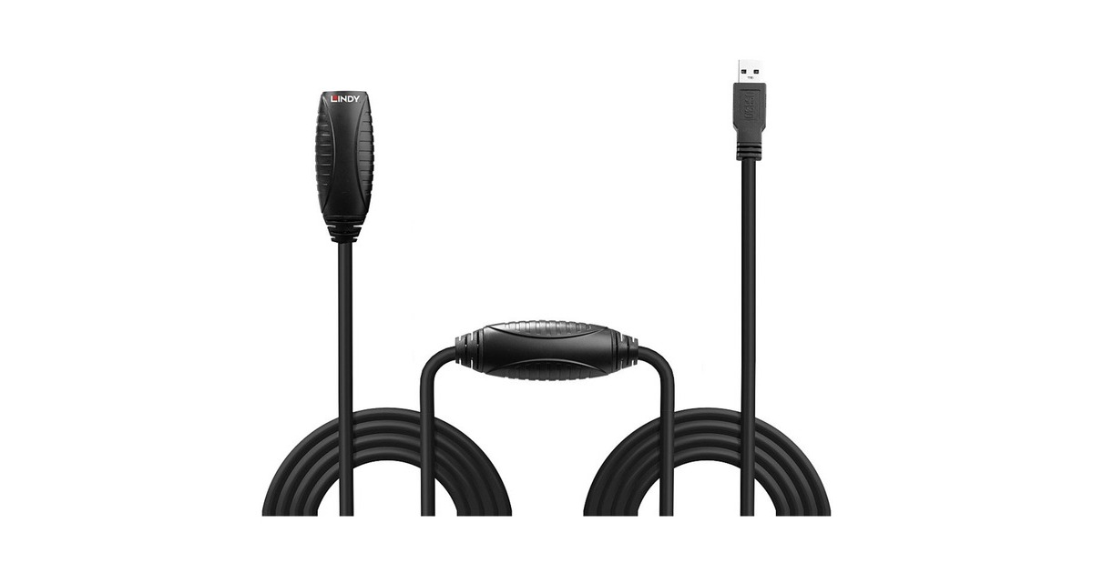 Lindy USB 3.2 Gen 1 Aktivverlängerungskabel, USB-A Stecker > USB-A 