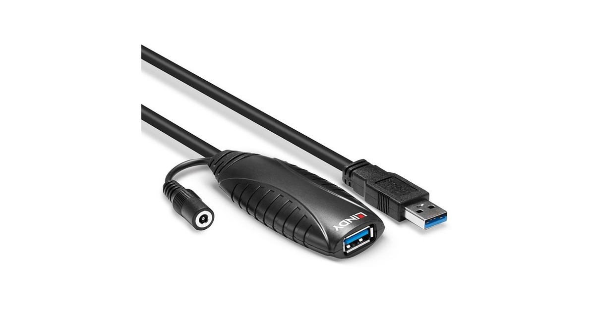 Lindy USB 3.2 Gen 1 Aktivverlängerungskabel, USB-A Stecker > USB-A 