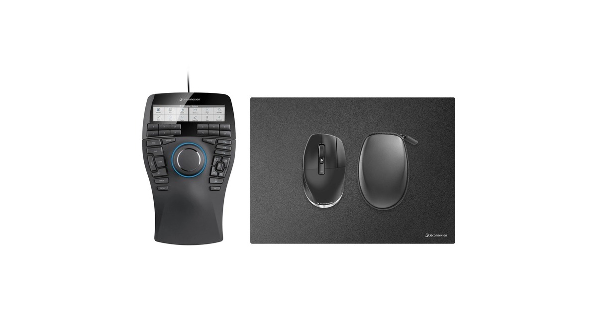 3DConnexion SpaceMouse Enterprise Kit 2, Set schwarz/silber 
