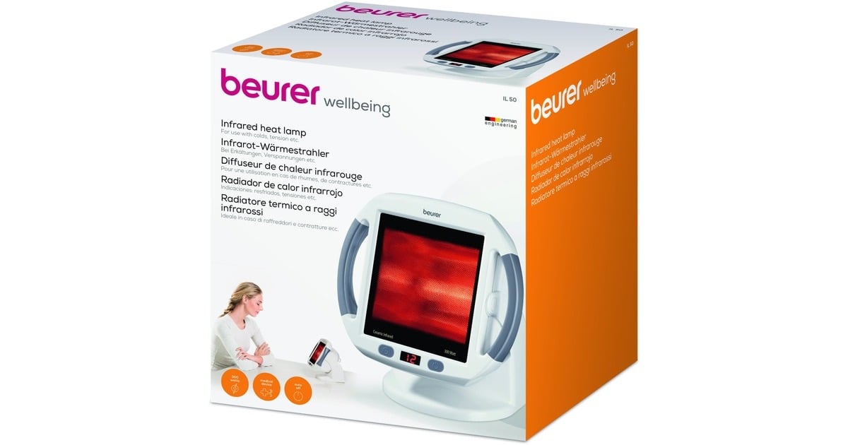 Beurer Infrarot-Lampe IL 50, Infrarotlampe weiß, Retail