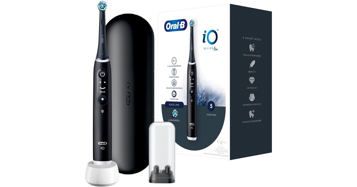 Oral-B Oral-B iO Series 6 , Elektrische Zahnbürste schwarz, Black Lava Oral-B Oral-B iO Series 6 , Elektrische Zahnbürste schwarz, Black Lava
