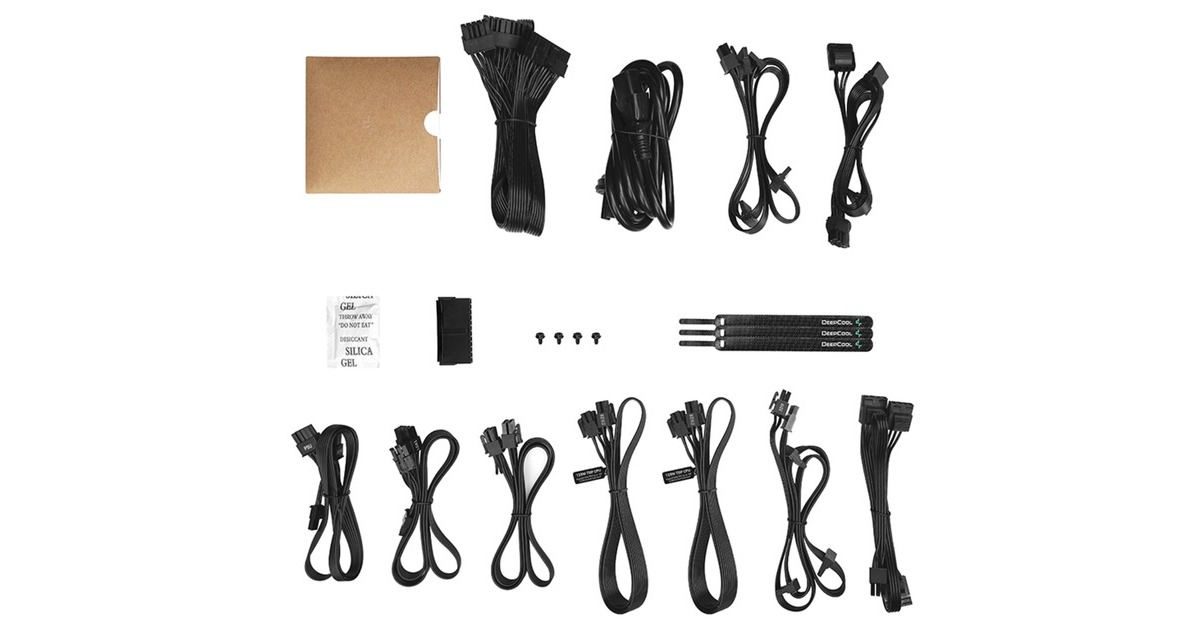DeepCool PQ850M 850W, PC-Netzteil schwarz, 3x PCIe, Kabel 