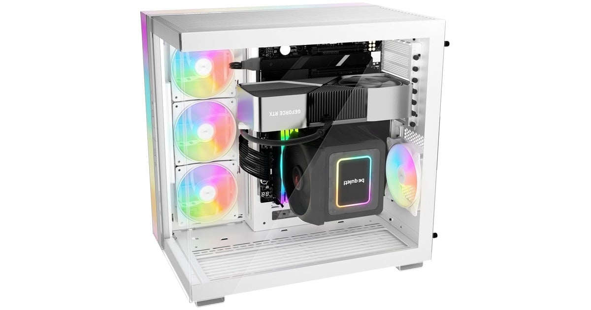 be quiet! Light Base 600 LX , Tower-Gehäuse weiß, Tempered Glass x 2