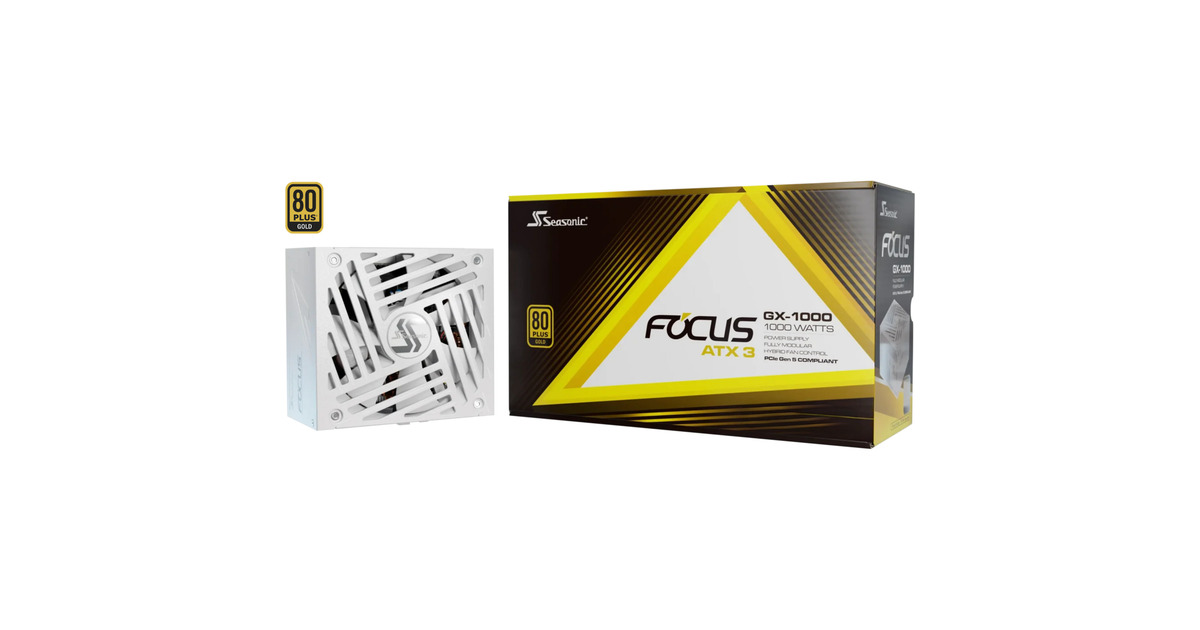 Seasonic FOCUS GX-1000 1000W ATX3.1 White Edition, PC-Netzteil