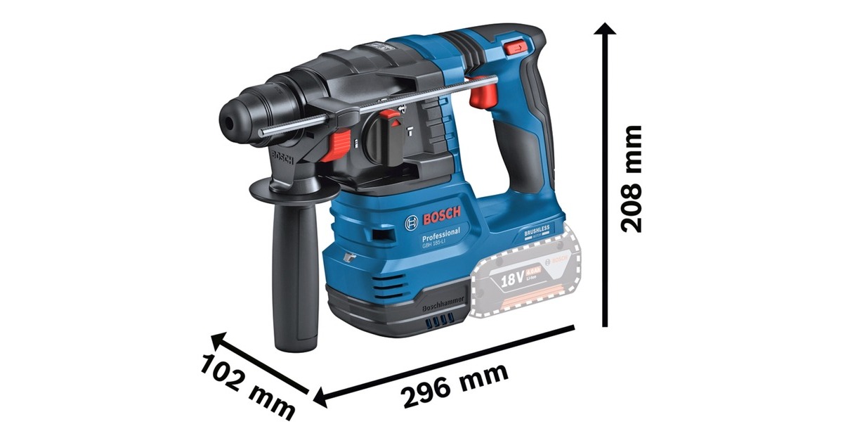 Bosch Professional Akku-Bohrhammer GBH 18V-22 Professional, 18Volt 