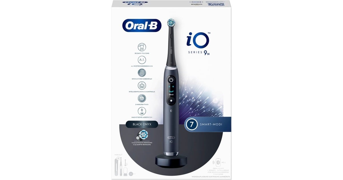Oral-B Oral-B iO Series 9N, Elektrische Zahnbürste schwarz, Black Onyx