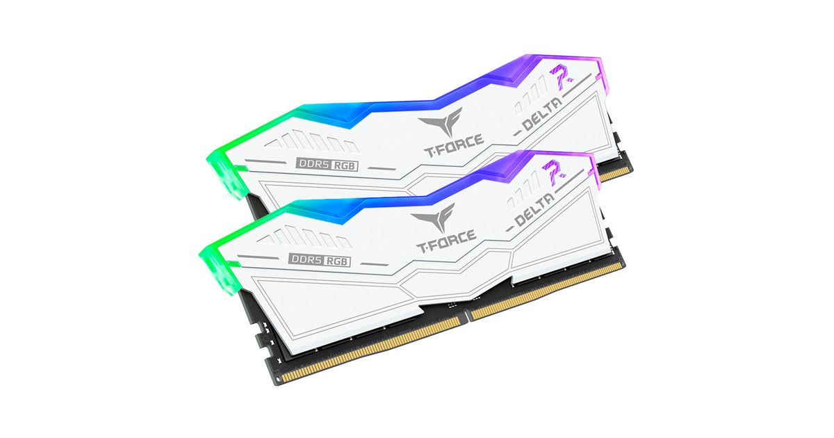 TEAMGROUP Delta RGB DDR5-6000 32GB (2x16GB) – Intel XMP 3.0 – 120° Ultrabrede Verlichting – PMIC Koeling – Levenslange Garantie