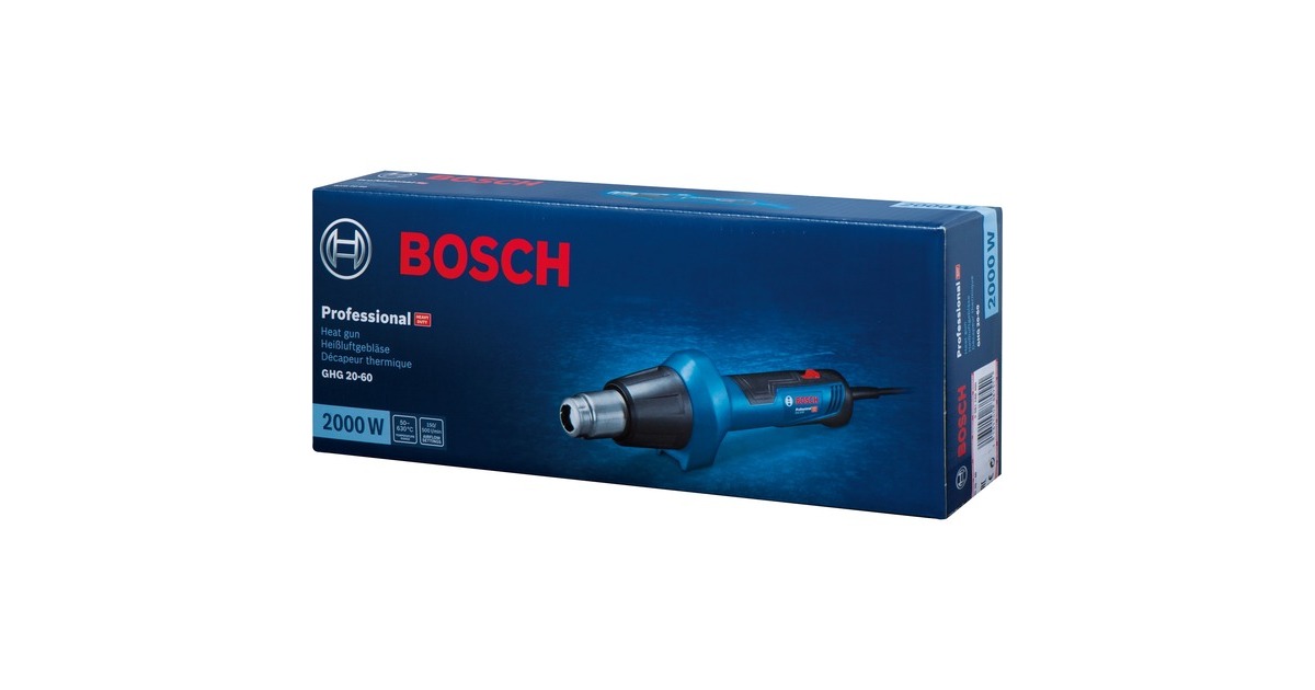 Bosch Professional Heißluftgebläse GHG blau/schwarz, Watt Professional 2.000 20-60