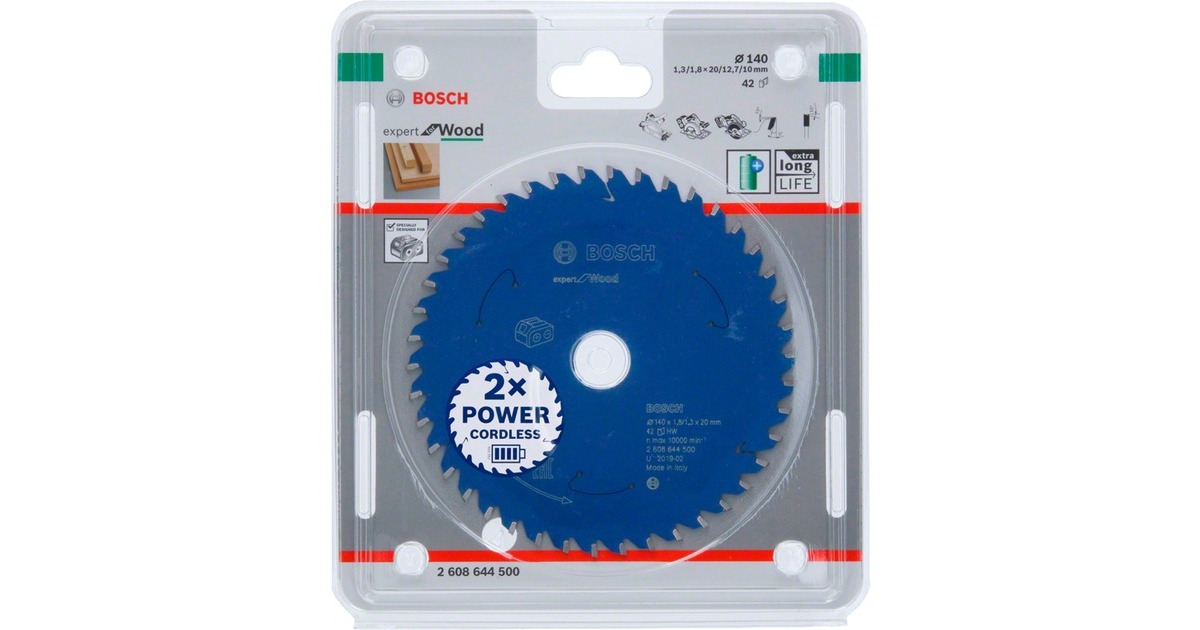 Bosch Professional Kreissägeblatt Expert for Wood, Ø 140mm, 42Z 