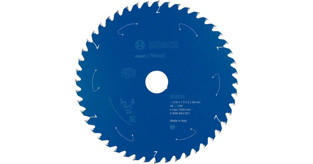 Bosch Professional Kreissägeblatt Expert for Wood, Ø 216mm, 48Z 