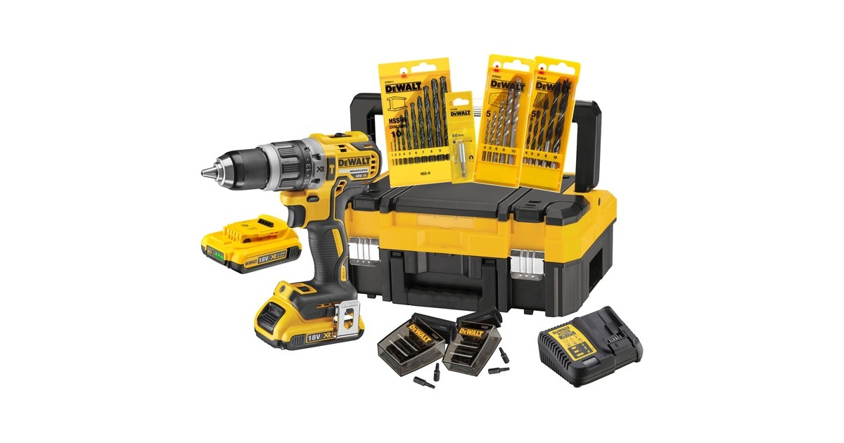DEWALT Akku-Schlagbohrschrauber Set DCK796D2T, 18Volt gelb/schwarz  