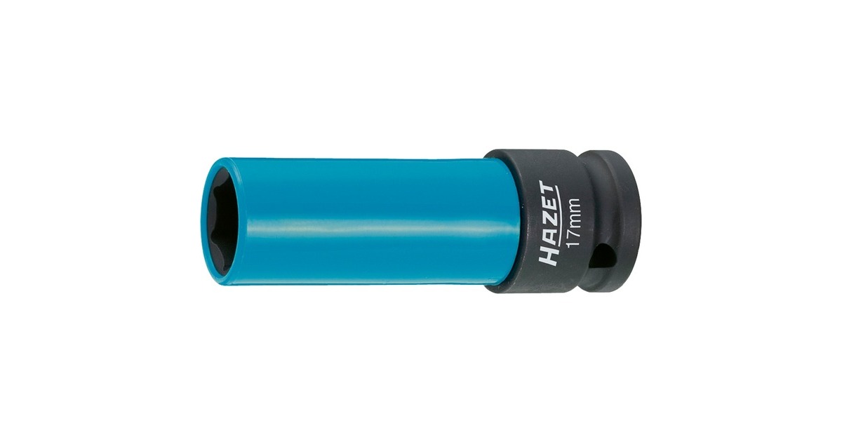 HAZET Clé à douille 903SLG-17, 12,5 mm entraînement carré, avec douille en plastique, aide au
