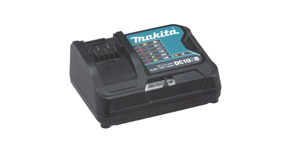 Original Makita Ladegerät Mit 2 Akkus 5ah Makita Ladegerät DC10SB schwarz