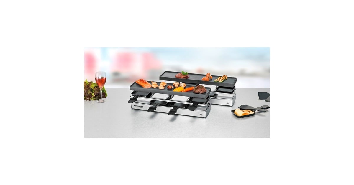 Raclette Grill Rc 1600 Fun For 4 4 Rommelsbacher Fun for 4+4 RC 1600, Raclette silber
