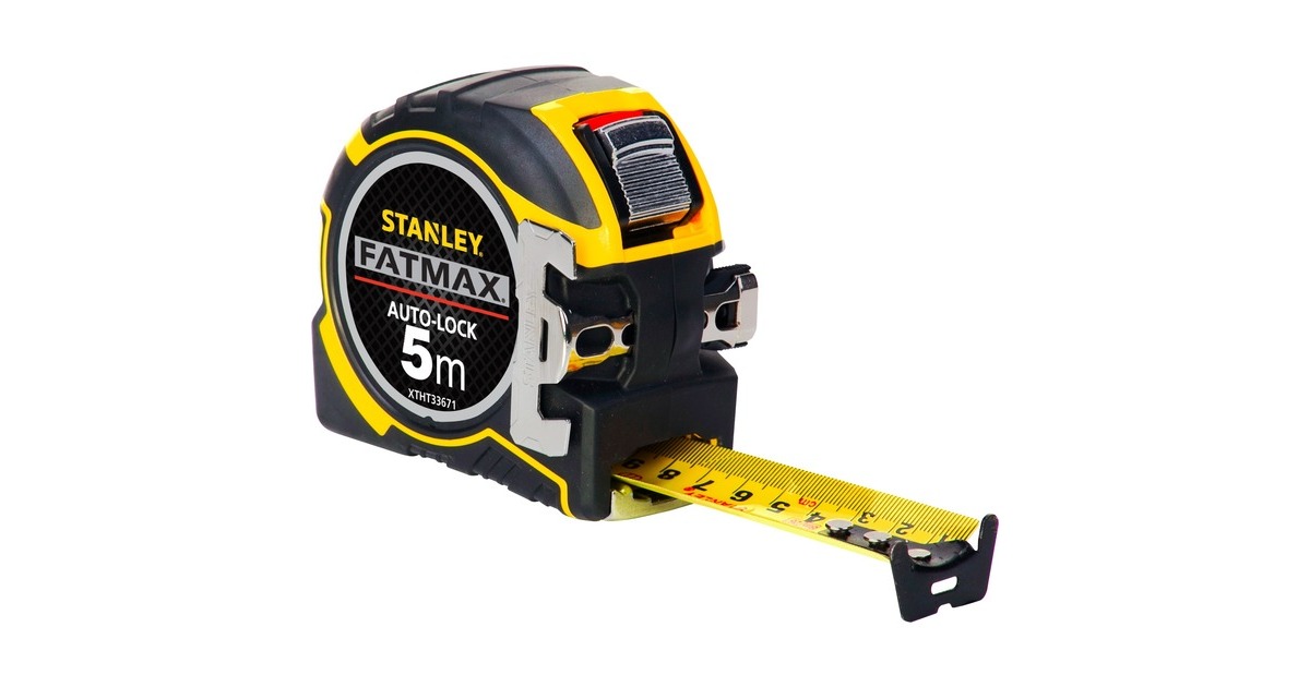 Stanley Bandmaß FatMax PRO Autolock, 5 Meter schwarz/gelb, 32mm