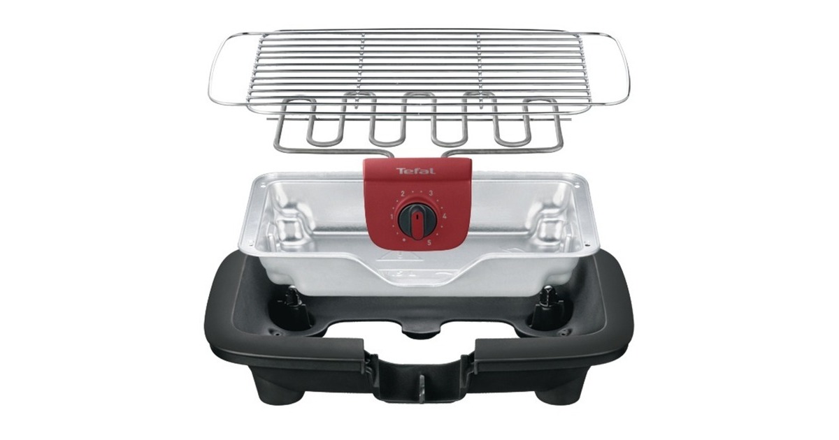 Tefal EasyGrill Red BG90E5, Elektrogrill schwarz/rot, 2.300 Watt