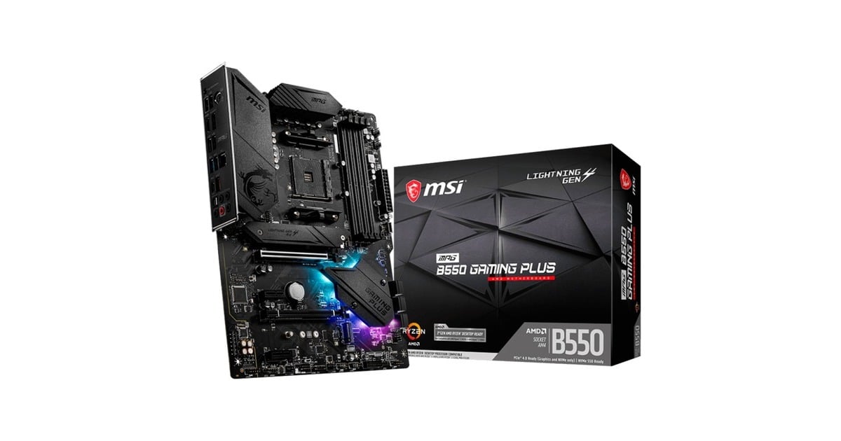 MSI MPG B550 GAMING PLUS, Mainboard schwarz Outlet