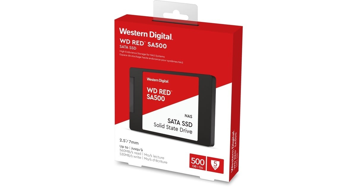 内蔵型SSD WD RED SA500 500GB SATA SSD 500 GB WD Red SA500 NAS SATA SSD 2.5”/7mm Cased | Sandisk