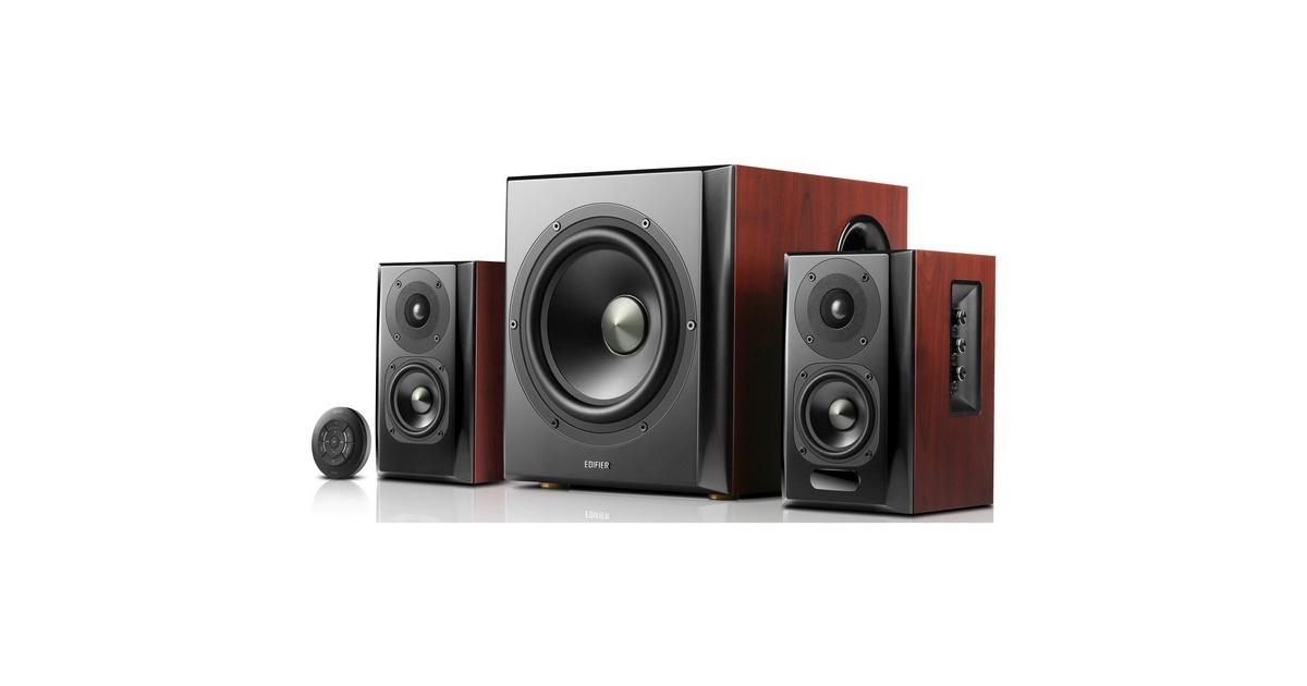 Edifier S350DB, Lautsprecher braun, Bluetooth, apt-X