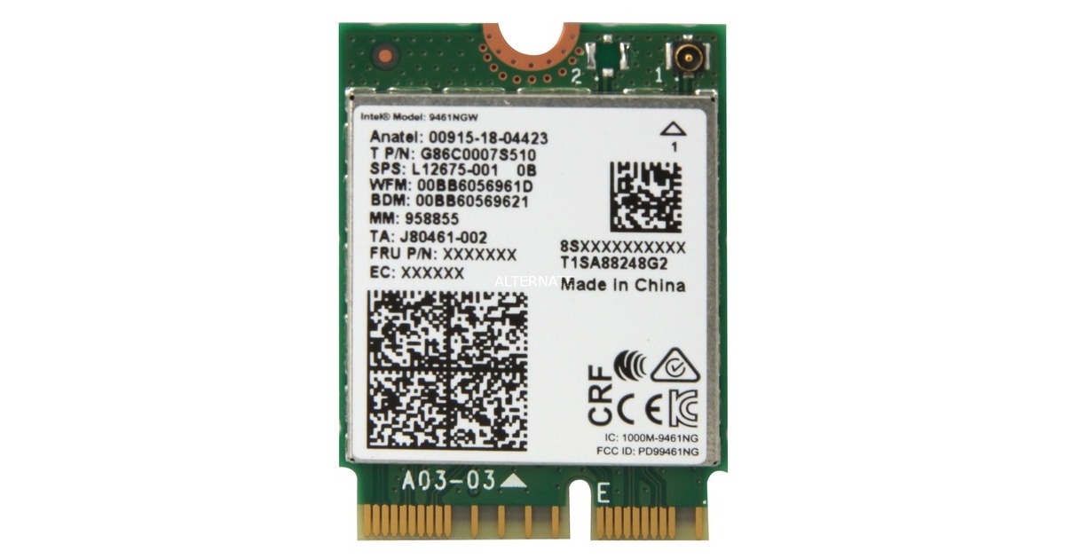 Intel® Dual Band WLAN-AC 9461 M.2, WLAN-Adapter Bulk