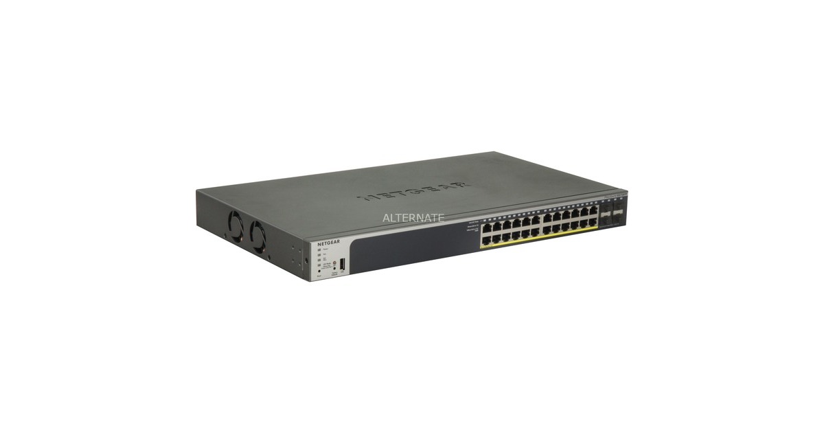 Netgear GS728TPv2, Switch grau