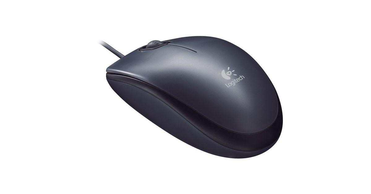 Logitech M90, Maus dunkelgrau, Retail