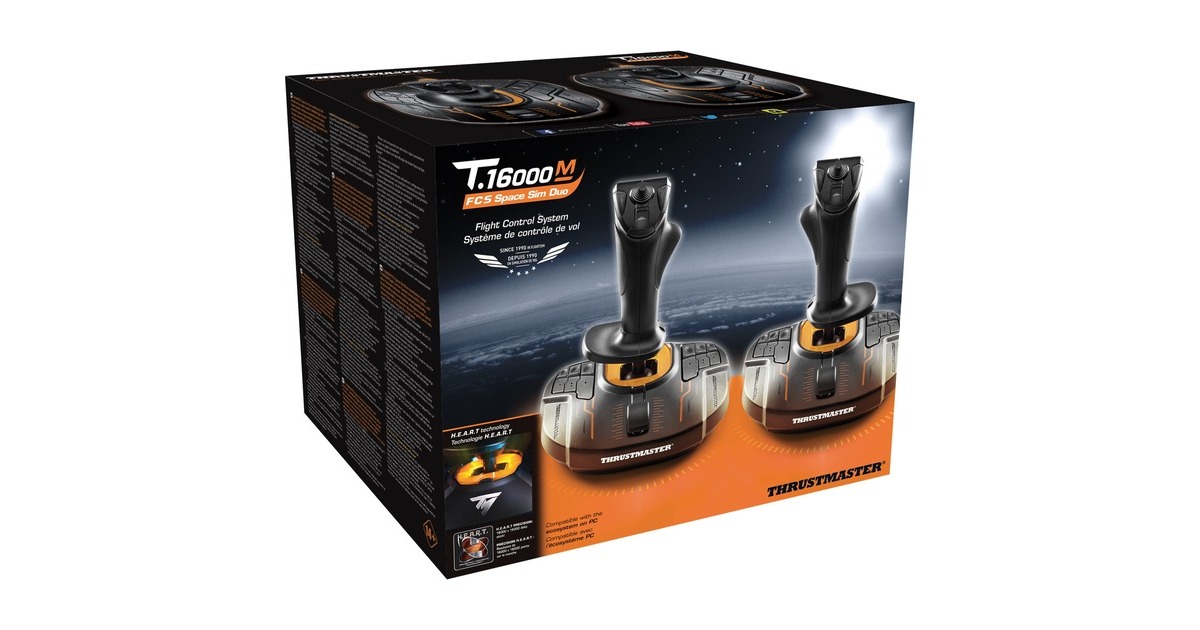 Thrustmaster T.16000M FCS Space Sim Duo, Joystick schwarz/orange