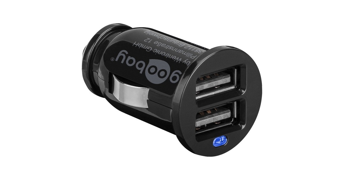 Goobay Dual USB-Ladegerät 2,4A Schwarz ab 5,79 €