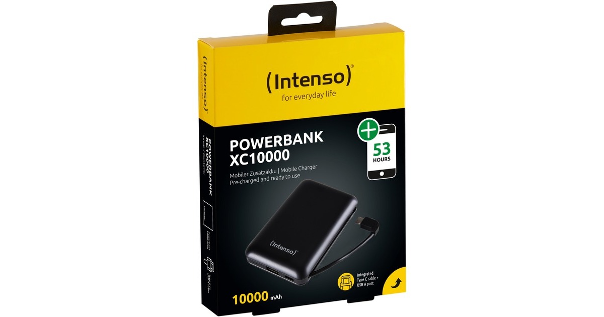 Charmast Power Bank con cavi integrati X 4, 10000mAh USB C Battery pack 6 uscite 3 ingressi con display a LED Tipo C Powerbank Caricabatterie portatile compatibile con smartphone, tablet e altro