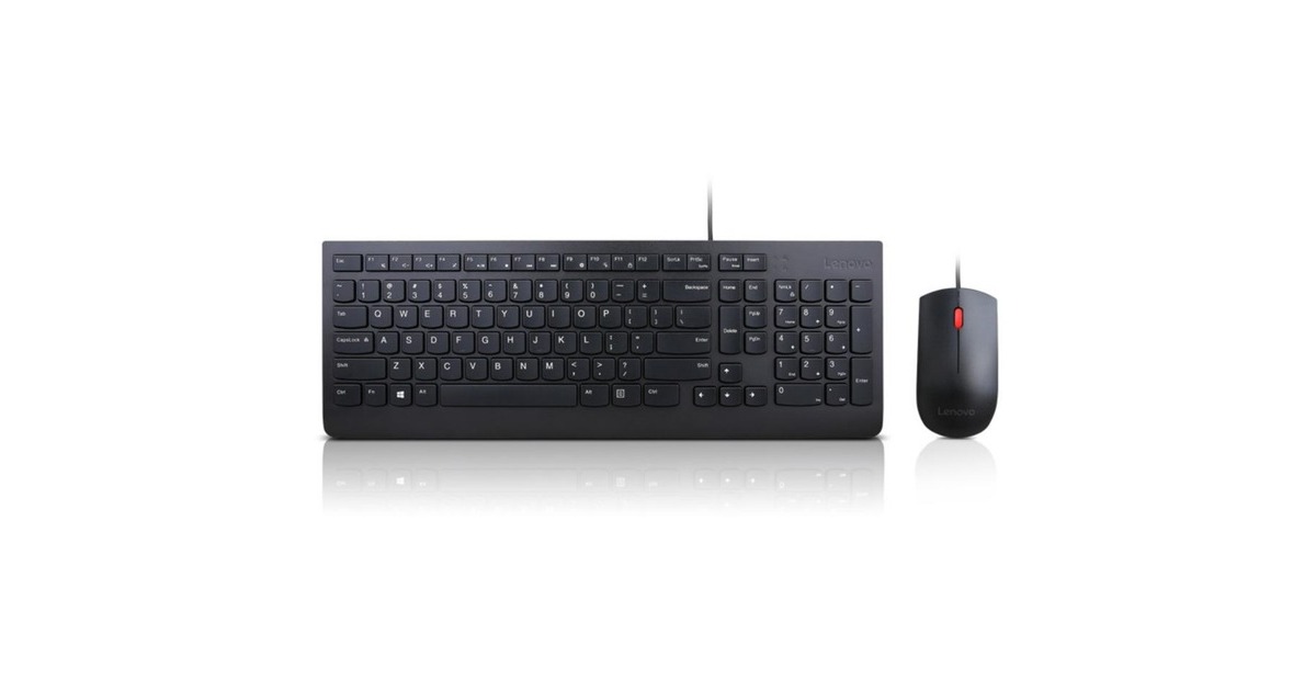 Lenovo Essential Wired Combo, DesktopSet schwarz, DELayout, Membran
