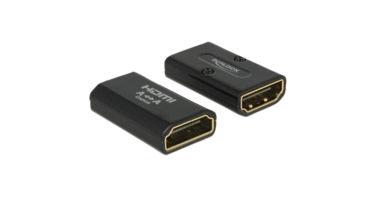 DeLOCK HDMI-A Buchse > HDMI-A Buchse 4K, Adapter schwarz, Gender  
