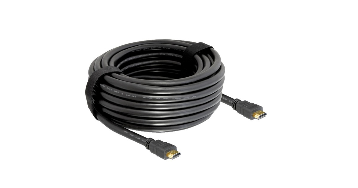DeLOCK Kabel HDMI-A Stecker > HDMI-A Stecker schwarz, 20 Meter 