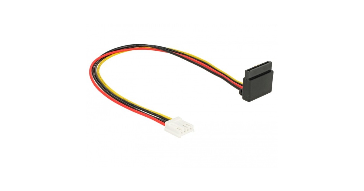 Câble SATA Delock 15 Pin Mâle > 4 X 15 Pin Femelle – 40cm – Noir – Ref 60395