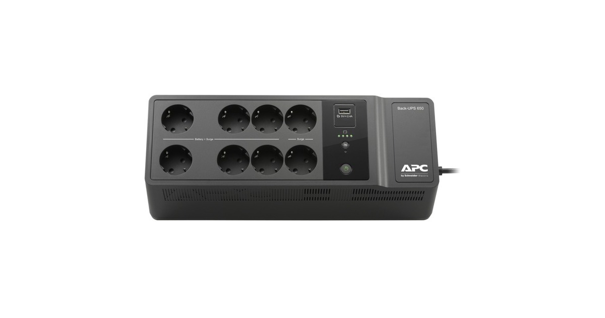 APC Back-UPS BE650G2-GR, USV schwarz, 650VA