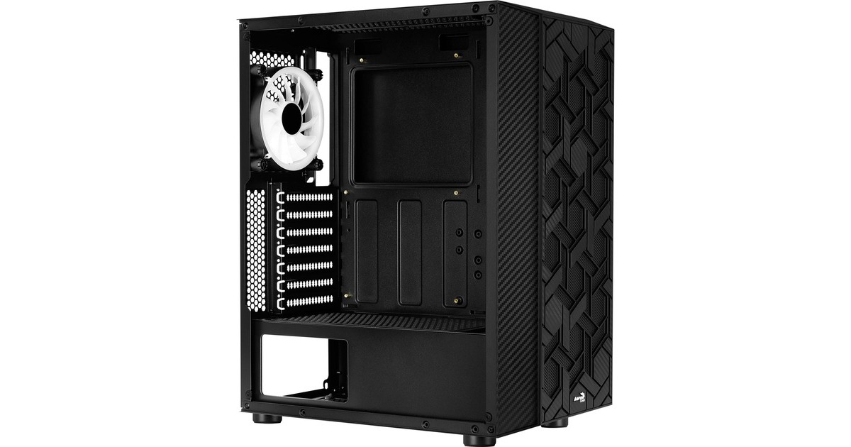 Aerocool Hive FRGB v3, Tower-Gehäuse schwarz, Tempered Glass