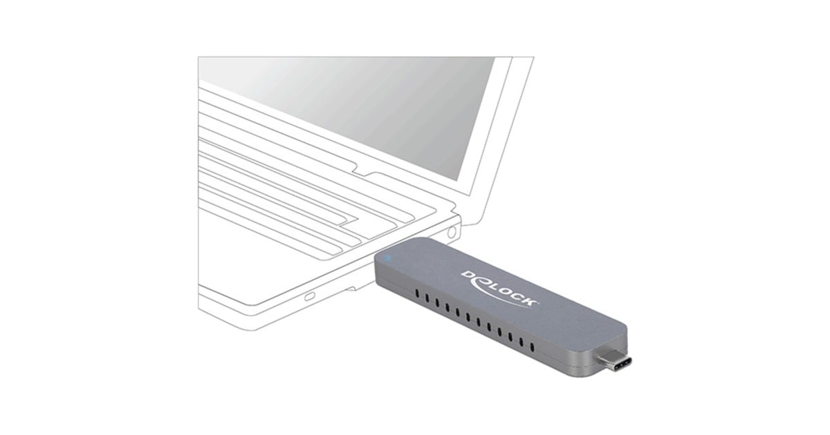 DeLOCK Externes Gehäuse für M.2 für M.2 NVMe PCIe SSD 