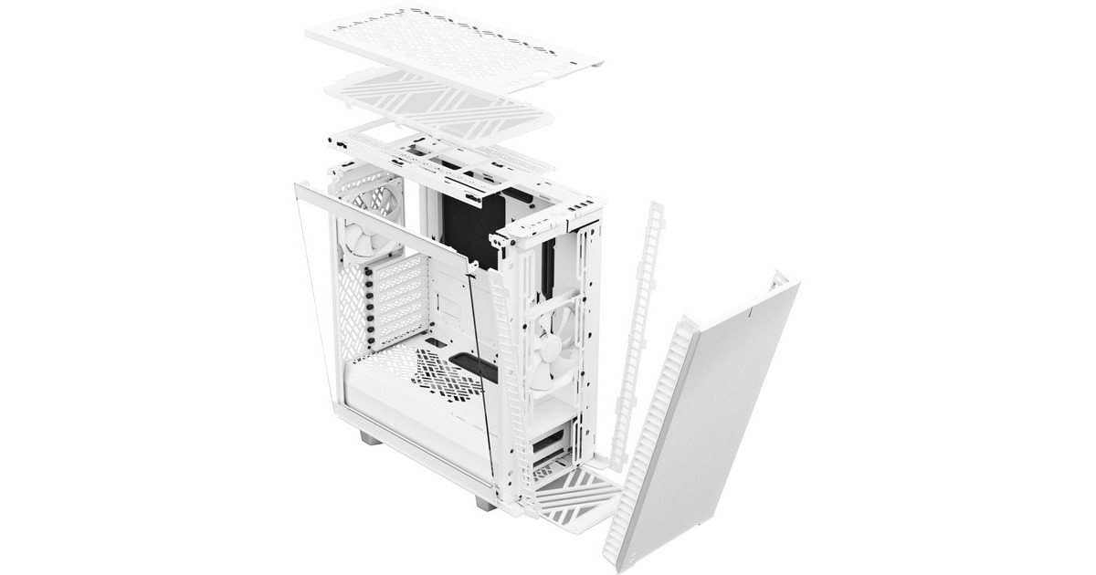 Fractal Design Define 7 Compact White TG Light Tint, Tower-Gehäuse weiß ...