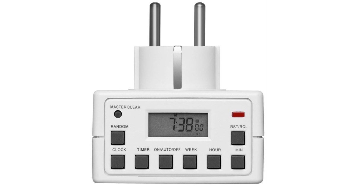 CSL - Zeitschaltuhr Digital - 2,1" LCD-Display 5,3 Cm