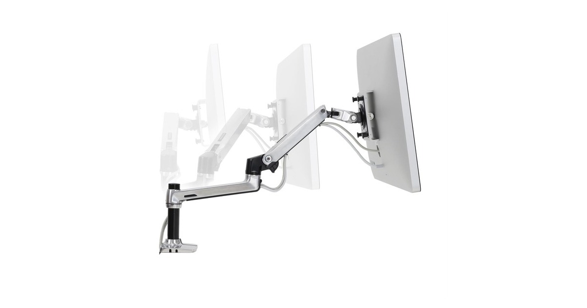 Ergotron LX DeskMount LCDArm シルバーモニターアーム LX Desk Mounted Monitor Arm With Tilt and Rotation | Ergotron