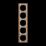0 Abdeckrahmen 5-fach holz, Retail