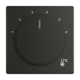 0 Zentralscheibe Temperatur rund 1794 R-885, Thermostat schwarz, Retail
