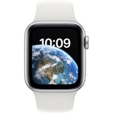 Apple Watch SE (2022), Smartwatch silber, 40mm, Sportarmband, Aluminium-Gehäuse, LTE