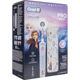 Braun Oral-B Vitality Pro 103 Kids Frozen mit Reiseetui, Elektrische Zahnbürste hellblau/weiß