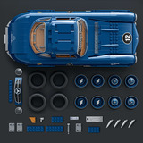 Brick Shop Brick Shop Hot Wheels Premium Series Mercedes-Benz 300 SL, Konstruktionsspielzeug 