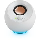 Creative Pebble SE , PC-Lautsprecher weiß, Bluetooth 5.3, USB-C, Klinke, RGB