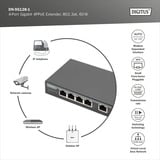 Digitus 4-Port Gigabit 4PPoE Extender, PoE-Repeater 
