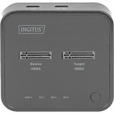 Digitus Dual M.2 NVM SSD Docking Station, Dockingstation schwarz, USB-C, M2 SSD