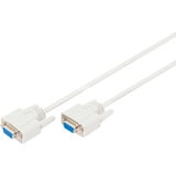 Digitus Serielles Datatransfer Anschlusskabel, D-Sub9 (Buchse) > D-Sub9 (Buchse) beige, 2 Meter