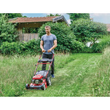 EINHELL Benzin-Rasenmäher GC-PM 46 SM HW-E Li rot/schwarz, mit Hinterradantrieb, E-Starter mit Power X-Change Li-Ionen Akku 2Ah